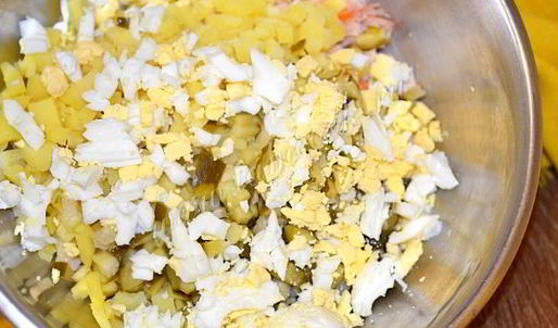 оливье копченый