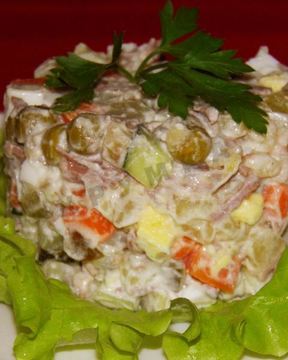 Оливье с мясом