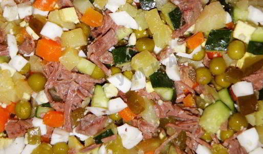 оливье с мясом