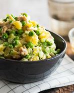 Оливье с яблочным майонезом