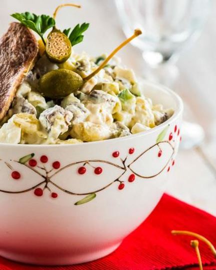 Рецепт оливье с языком