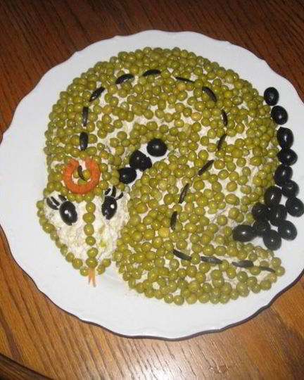 Рецепт оливье змейка