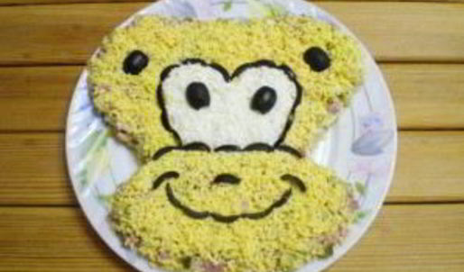 салат обезьянка оливье