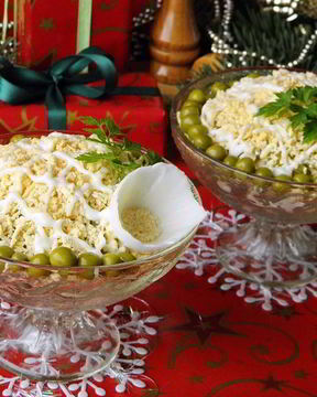 Салат Оливье под шубой