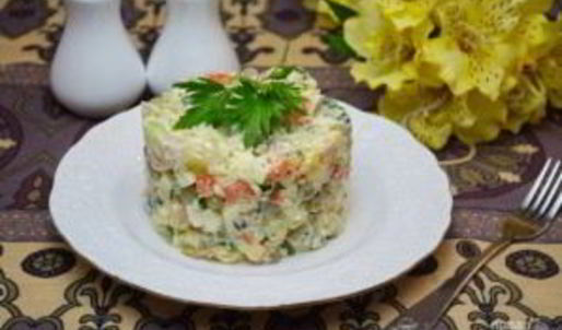 салат оливье с курицей