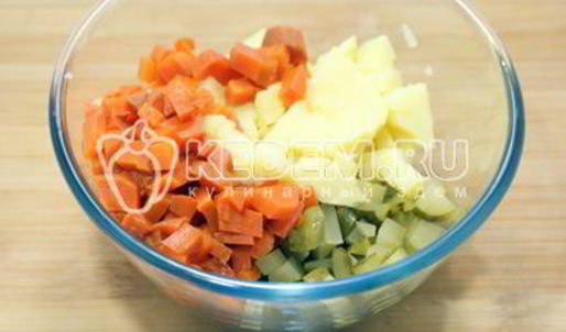 салат оливье с семгой