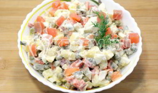 салат оливье с семгой