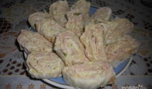 закуска оливье-рулет