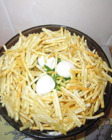 Рецепт салата гнездо перепелки