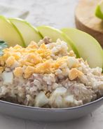 Салат из печени трески с рисом