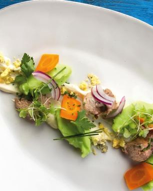 Салат из печени трески