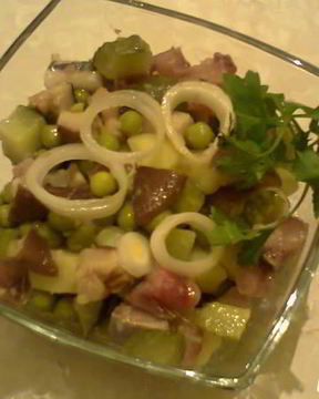 Салат из сельди с грибами