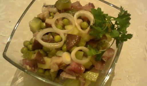 салат из сельди с грибами