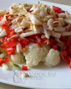 Салат из цветной капусты с яблоками