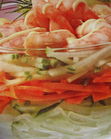 Рецепт салата-коктейля с креветками