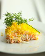 Салат мимоза с картошкой