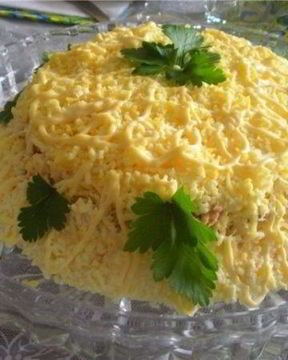 Салат Мимоза с рисом