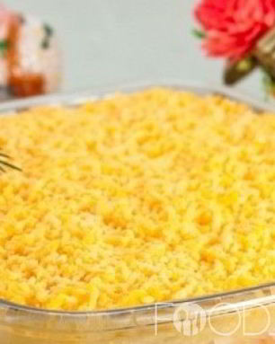 Салат Мимоза с сайрой