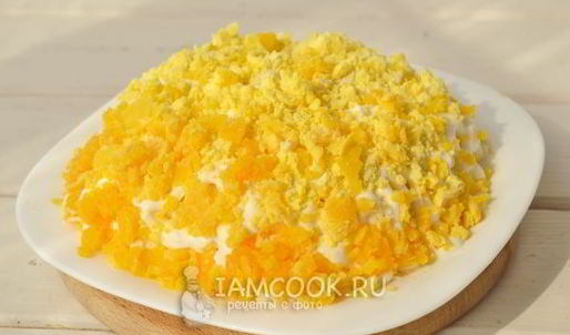 салат мимоза с сардиной