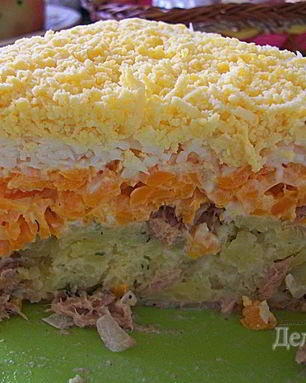 Салат Мимоза с тунцом