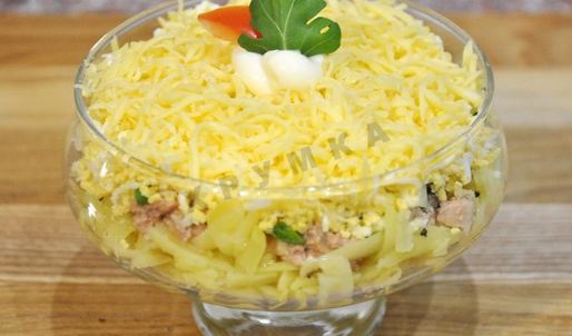 салат нежность с печенью трески