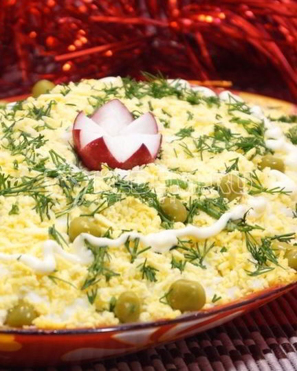 Рецепт салата нежного с крабовым мясом