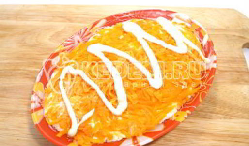 салат нежный с крабовым мясом