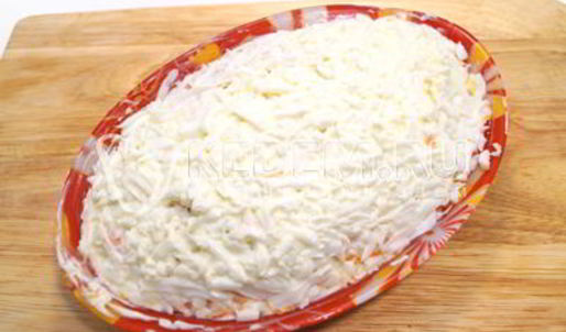 салат нежный с крабовым мясом