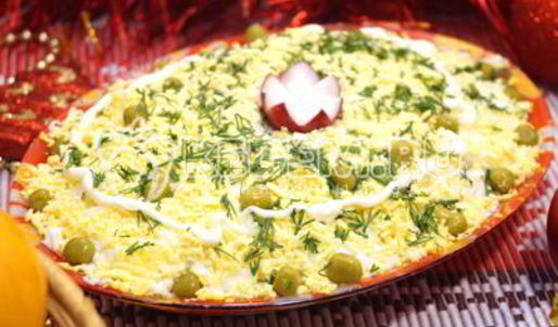 салат нежный с крабовым мясом