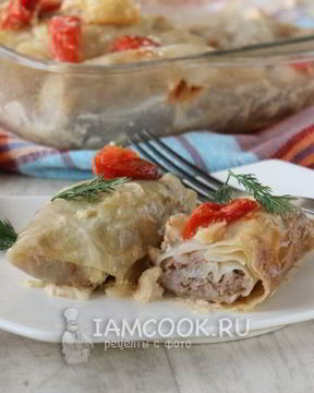 Голубцы под шубой в духовке