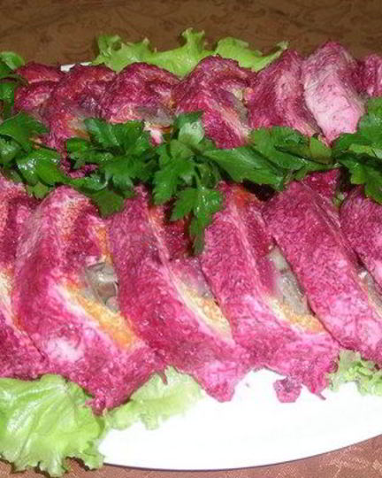 Рецепт классической сельди под шубой рулетом