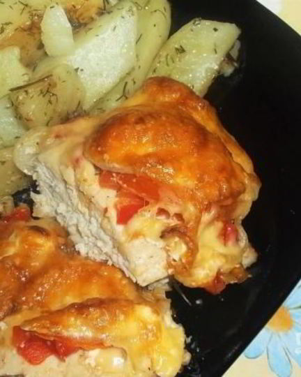 Рецепт куриной грудки под шубой в духовке