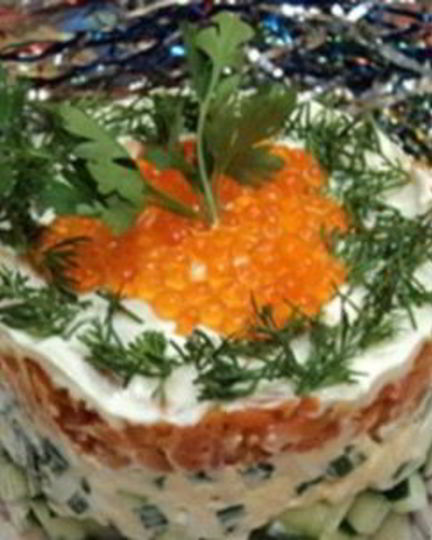 Рецепт салата из семги под шубой