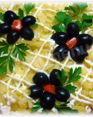 Салат из шампиньонов консервированных курица под шубой