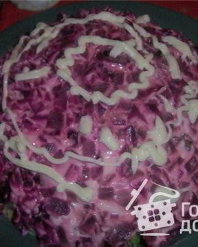 Салат из тунца типа под шубой