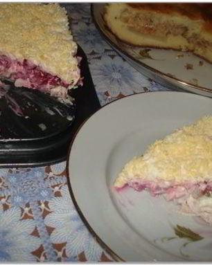 Салат Кальмары под шубой