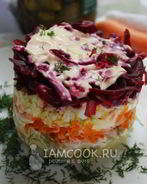 Салат Под Шубой с солеными огурцами