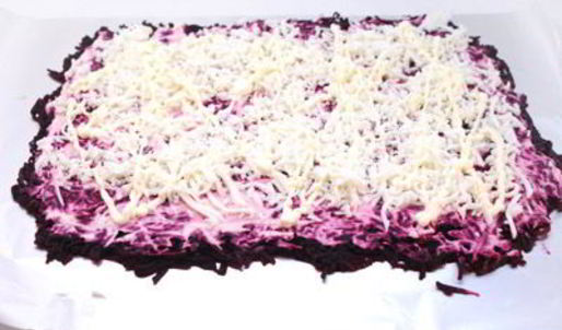 салат-рулет селедка под шубой