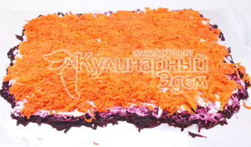 салат-рулет селедка под шубой