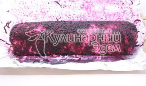 салат-рулет селедка под шубой