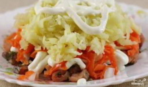 салат рыба под шубой