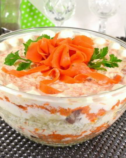 Рецепт сельди под шубой без свеклы