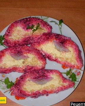 Сельдь под шубой рулетом