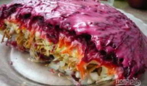 сельдь под шубой с яблоком