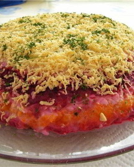 Рецепт сельди под шубой с яйцами