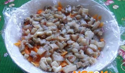 сельдь под шубой с желатином