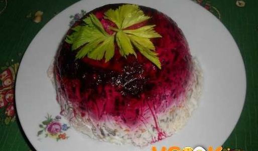 сельдь под шубой с желатином