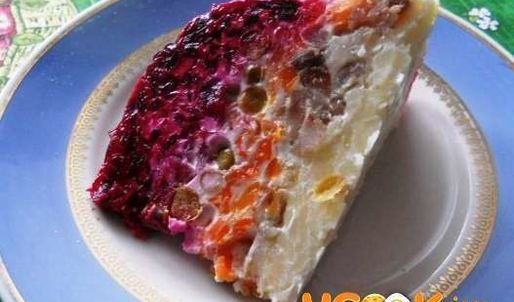 сельдь под шубой с желатином