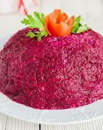 Селедка под шубой без картошки с яблоком