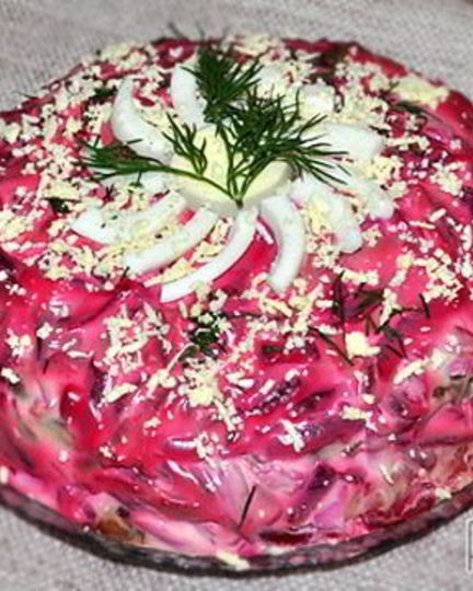 Рецепт селедки под шубой с грибами